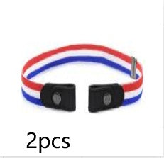 Leather Slim Stretch Invisible Jeans Simple Lazy Belt