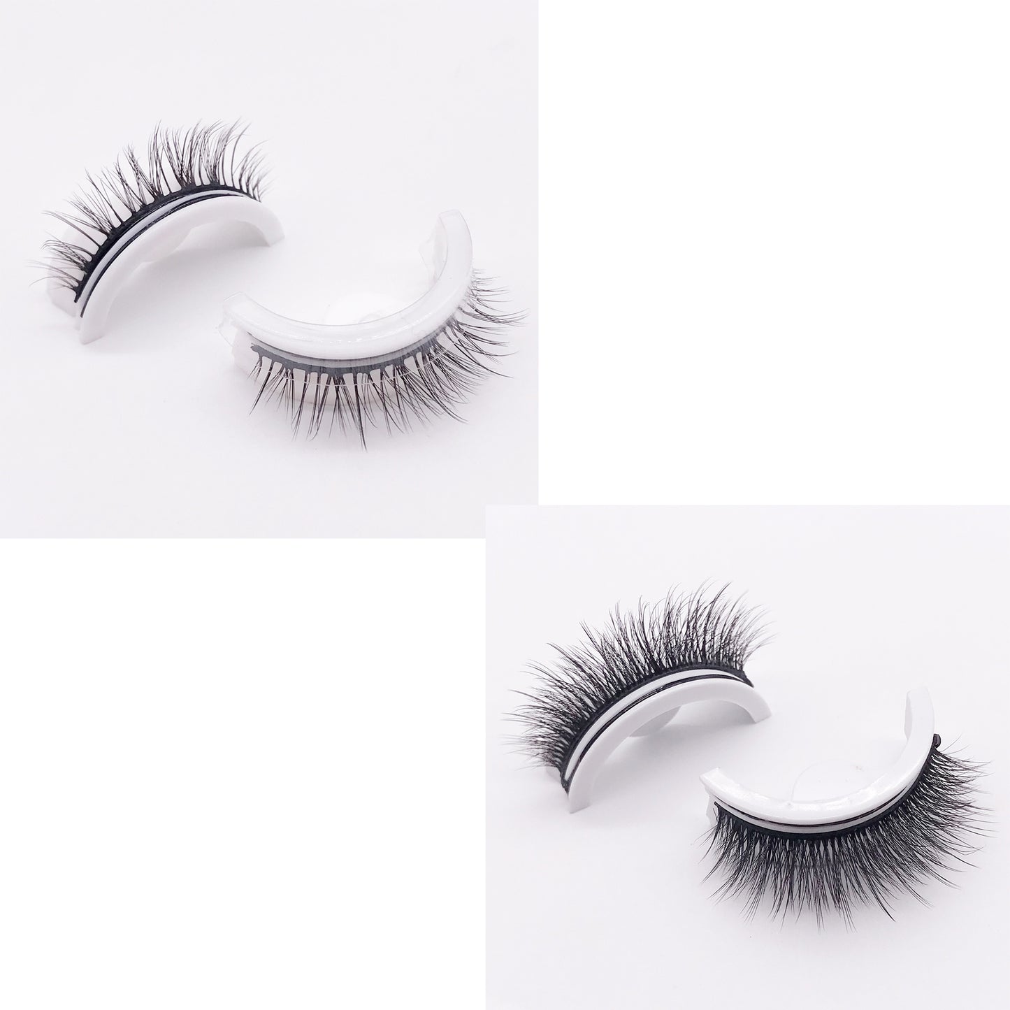 Reusable 3D Mink Lashes Natural False Eyelash - Krispfy.comes Self Adhesive Fake Glue Free Makeup Eyelash Extension Silk