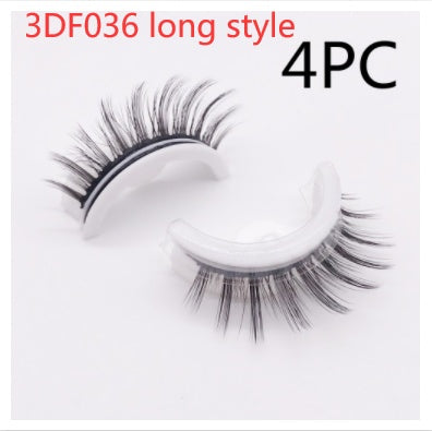 Reusable 3D Mink Lashes Natural False Eyelash - Krispfy.comes Self Adhesive Fake Glue Free Makeup Eyelash Extension Silk