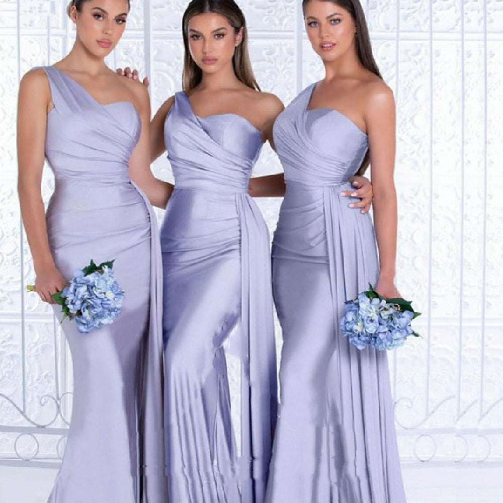 Krispfy.com Mermaid One Shoulder Elegant Wedding Dress - Plus Size