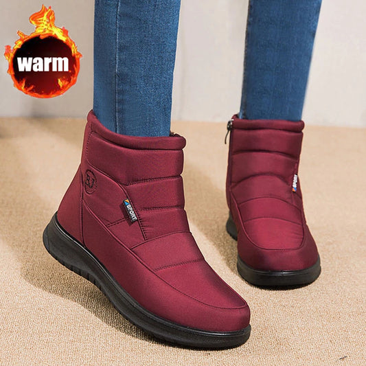 Krispfy Orignals USA - Ankle Boots For Women I  Non-slip Waterproof Snow Boots Flat Heels I Warm Shoes