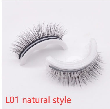 Reusable 3D Mink Lashes Natural False Eyelash - Krispfy.comes Self Adhesive Fake Glue Free Makeup Eyelash Extension Silk