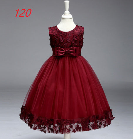 Krispfy.com Summer Skirt Kids Girls Princess Tutu Flower Children Wedding Dress Wholesale Show Skirt