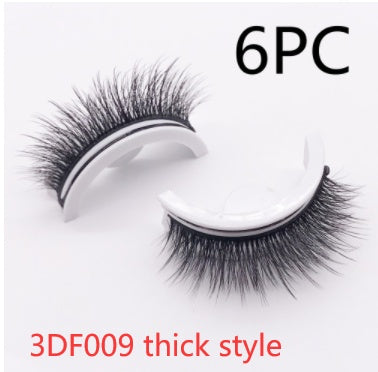 Reusable 3D Mink Lashes Natural False Eyelash - Krispfy.comes Self Adhesive Fake Glue Free Makeup Eyelash Extension Silk