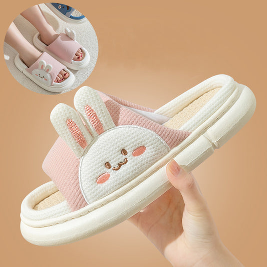 Krispfy Orignals USA - Cute Rabbit Slippers Linen House Shoes For Women