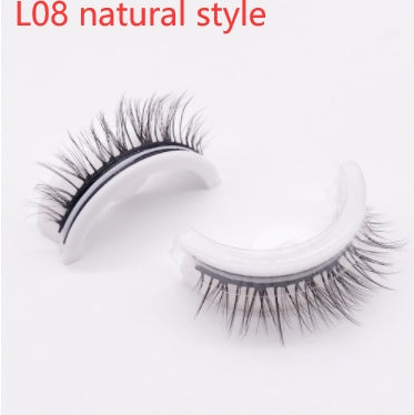 Reusable 3D Mink Lashes Natural False Eyelash - Krispfy.comes Self Adhesive Fake Glue Free Makeup Eyelash Extension Silk