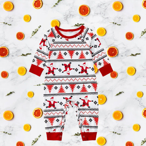 Christmas Parent-child Suit Pajamas Printed Long Sleeve Round Neck