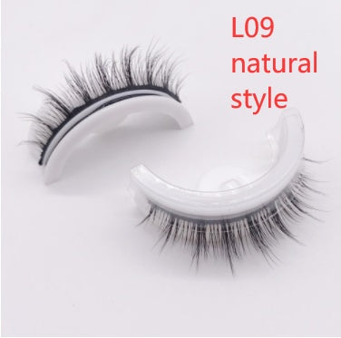 Reusable 3D Mink Lashes Natural False Eyelash - Krispfy.comes Self Adhesive Fake Glue Free Makeup Eyelash Extension Silk