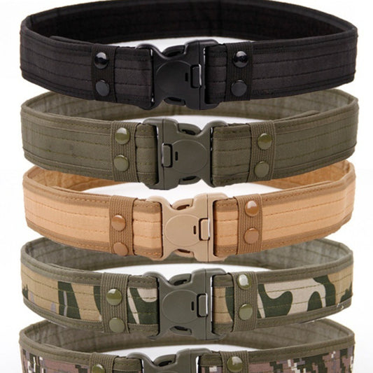 Wide Edged Outdoor Men's Thick Canvas Waist Belt