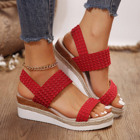 Krispfy Orignals USA - Madison Wedge Sandals For Women I Peep - Toe Shoes For Women