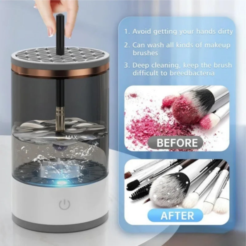 Krispfy Cosmetics Makeup Brush Cleaner Automatic Rotating Makeup Brush Cleaner USB Portable Electric Cosmetic Makeup Brush Rotary Washing Machine