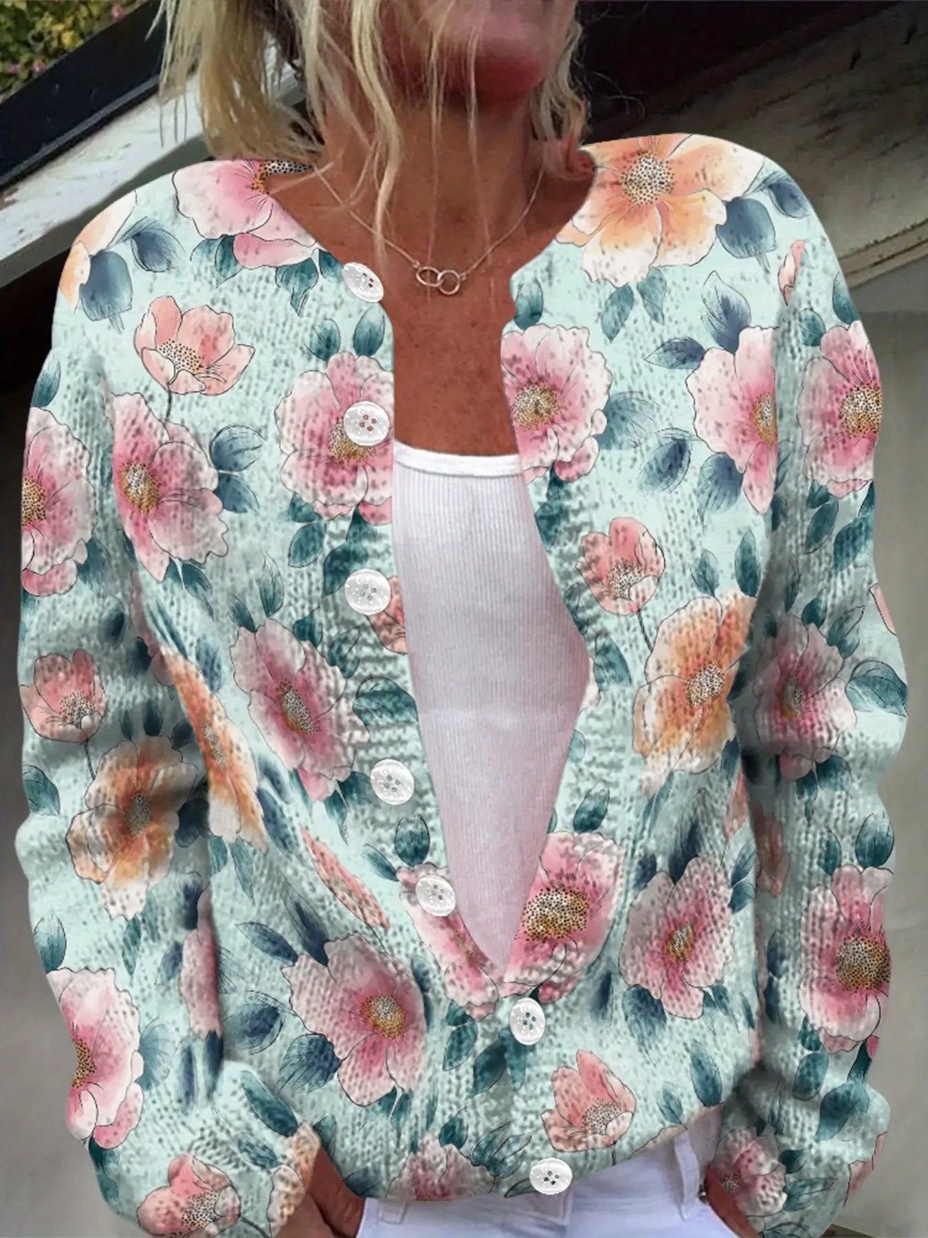 Color printed lightweight breathable spring and autumn layered sweater