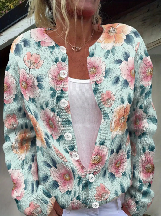 Color printed lightweight breathable spring and autumn layered sweater