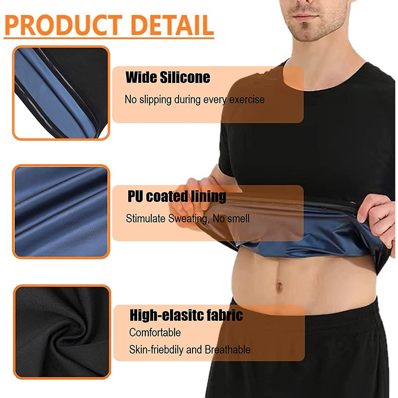 Sauna Shirt For Men Women Weight Loss Sweat Vest Suit Waist Trainer Shaper Slimming Workout Shapewear Tanks Fat Burner Shapewear
