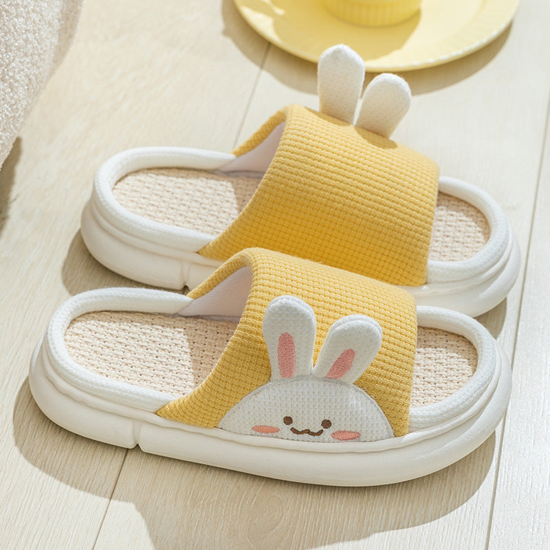 Krispfy Orignals USA - Cute Rabbit Slippers Linen House Shoes For Women