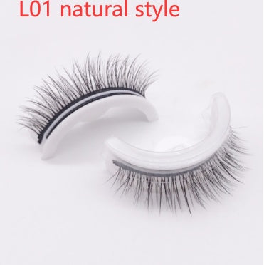 Reusable 3D Mink Lashes Natural False Eyelash - Krispfy.comes Self Adhesive Fake Glue Free Makeup Eyelash Extension Silk