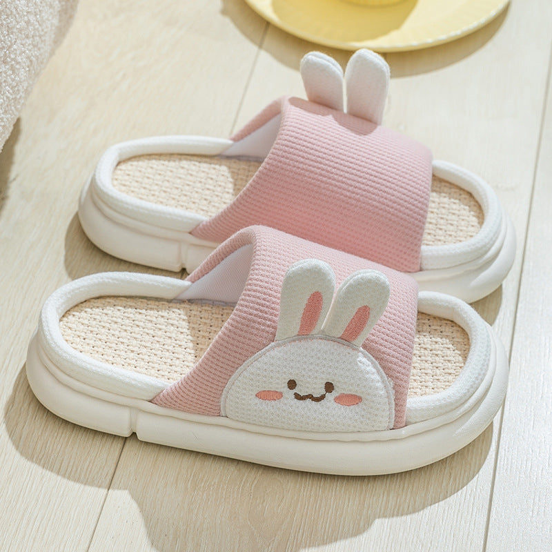 Krispfy Orignals USA - Cute Rabbit Slippers Linen House Shoes For Women