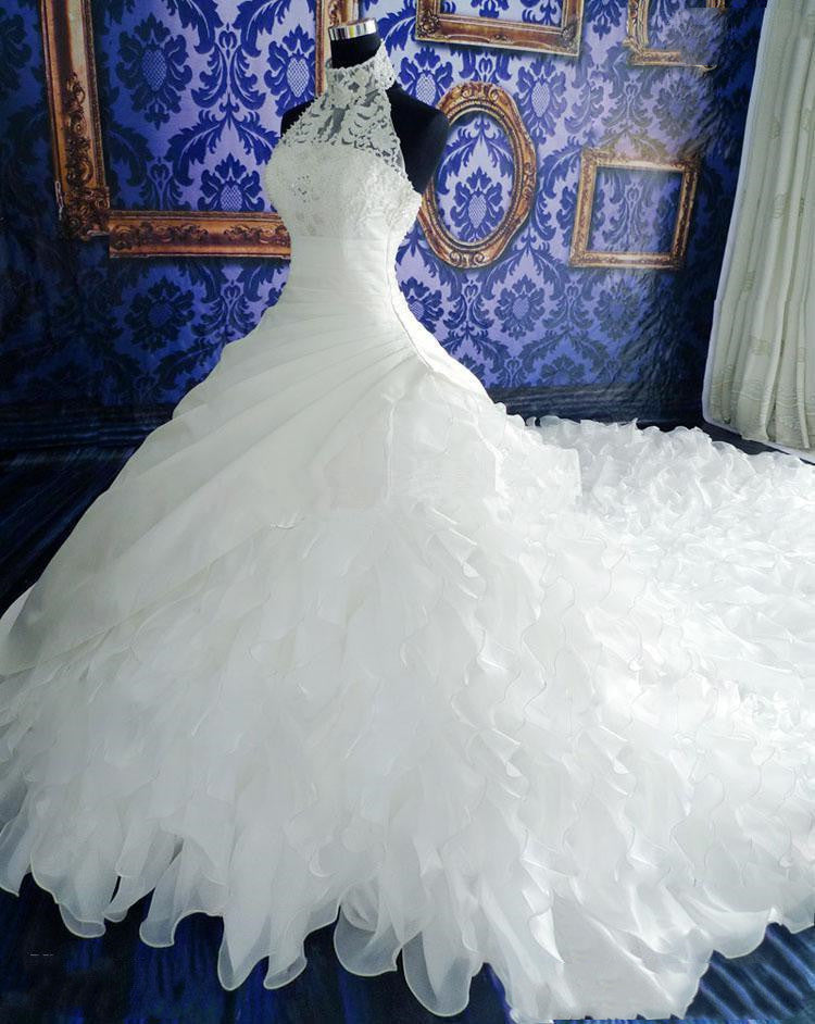 Krispfy.com - Wedding Dress High-End Dress With Big Tail