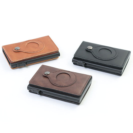 Krispfy Orignals - Credit Card Holder For Men With Air Tag Slot Slim Wallet RFID Wallet I Money Clip Wallet For Men I Minimalist Wallet For Men