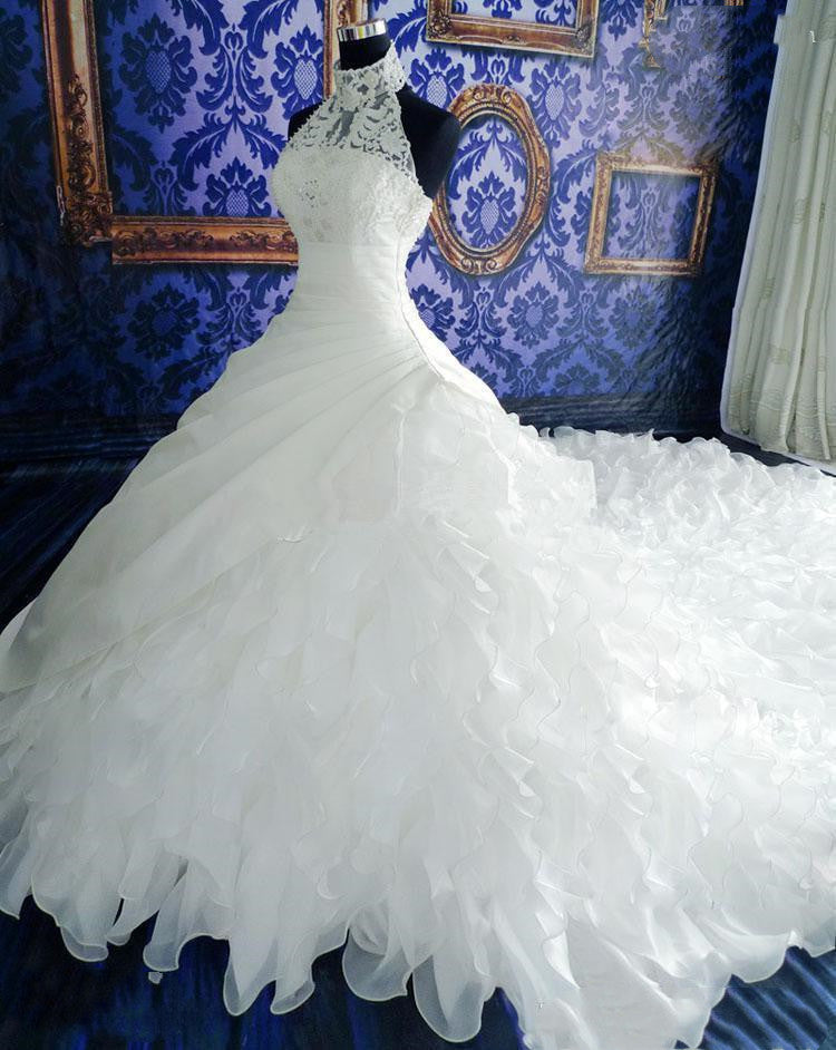 Krispfy.com - Wedding Dress High-End Dress With Big Tail