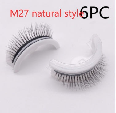Reusable 3D Mink Lashes Natural False Eyelash - Krispfy.comes Self Adhesive Fake Glue Free Makeup Eyelash Extension Silk