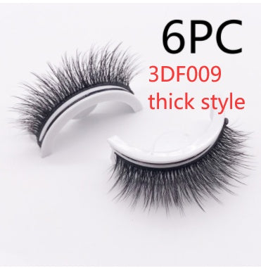 Reusable 3D Mink Lashes Natural False Eyelash - Krispfy.comes Self Adhesive Fake Glue Free Makeup Eyelash Extension Silk