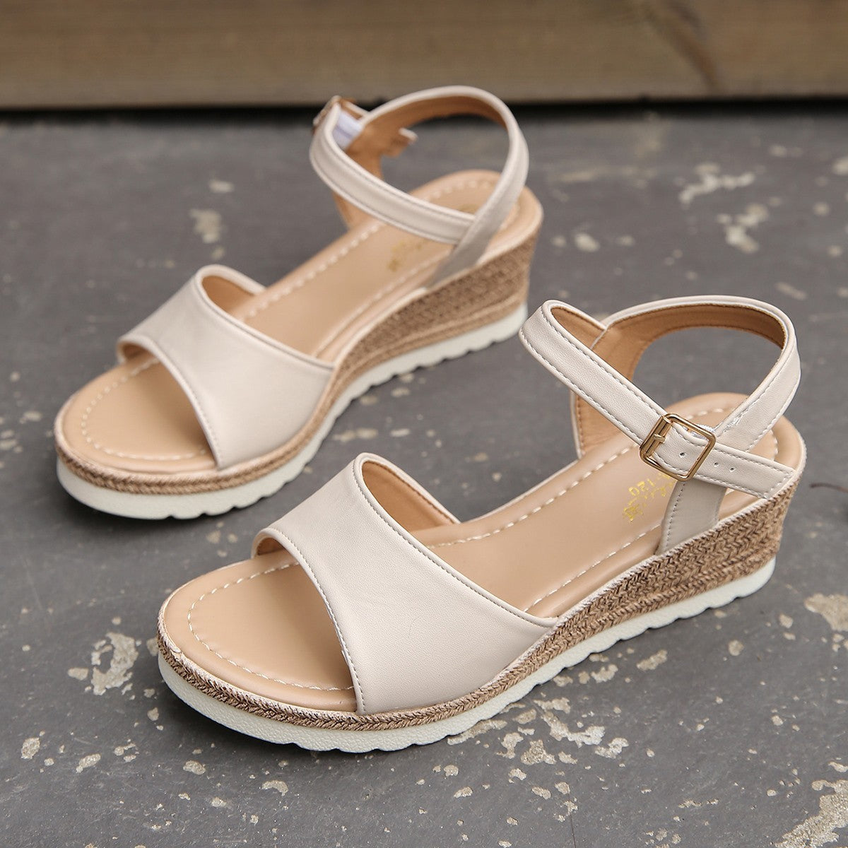 Krispfy Orignals USA - Ankle Buckle Wedges Sandals For Women I  Summer Platform Shoes