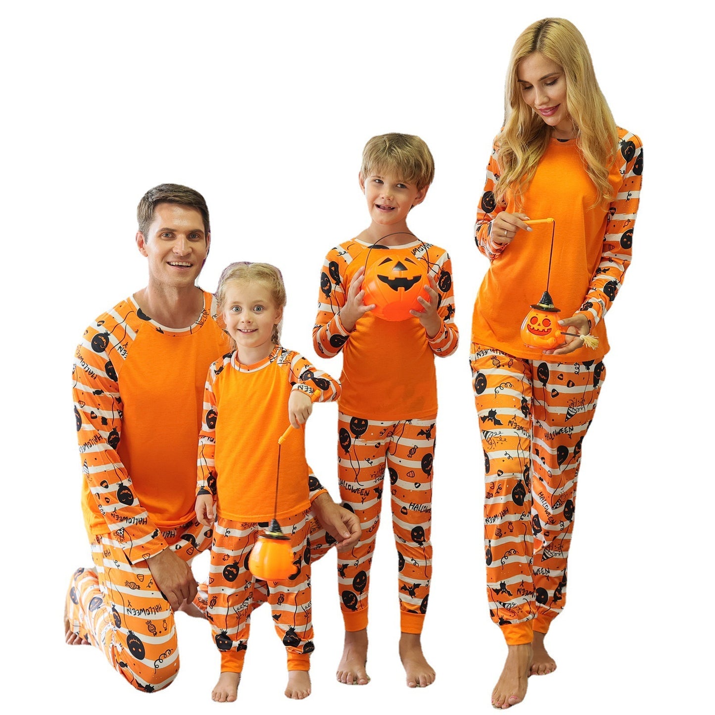 Set Cartoon Animation Home Service Parent Child Wear